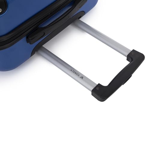 yonsly Koffer Suitcase Set, Trolley Reisekoffer, Rollkoffer Handgepäck mit 4 Rollen 360°, ABS Hartschalen, Sicherheitsschloss, Weicher Gummigriff, 210D-Futter (4er Set, S,M,L&XL, Saphirblau)