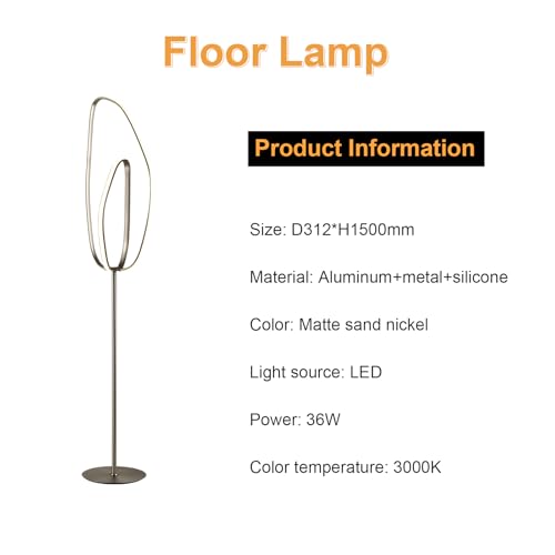 LQWELL® LED Stehlampe, 36W Standleuchte Outdoor&Innen Dekorative 3000K Stehleuchte Nachtlicht Vintage für Schlafzimmer Haus Hotel Esstisch