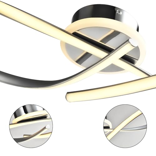 LQWELL ® Deckenleuchte LED Deckenlampe, 26W 3000K Küchenlampe Modern Schlafzimmerlampe aus Aluminium für Wohnzimmer Schlafzimmer Küche Balkon Flur Keller Büro, 680 * 260 * 120mm