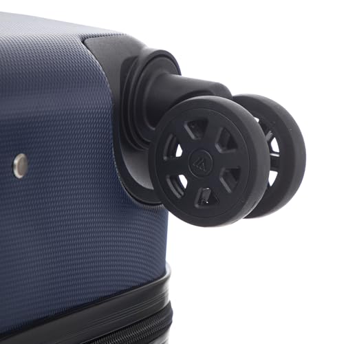 yonsly Koffer Suitcase XL Dunkelblau, Trolley Reisekoffer, Rollkoffer Handgepäck mit 4 Rollen 360°, ABS Hartschalen, Sicherheitsschloss, Weicher Gummigriff, 210D-Futter