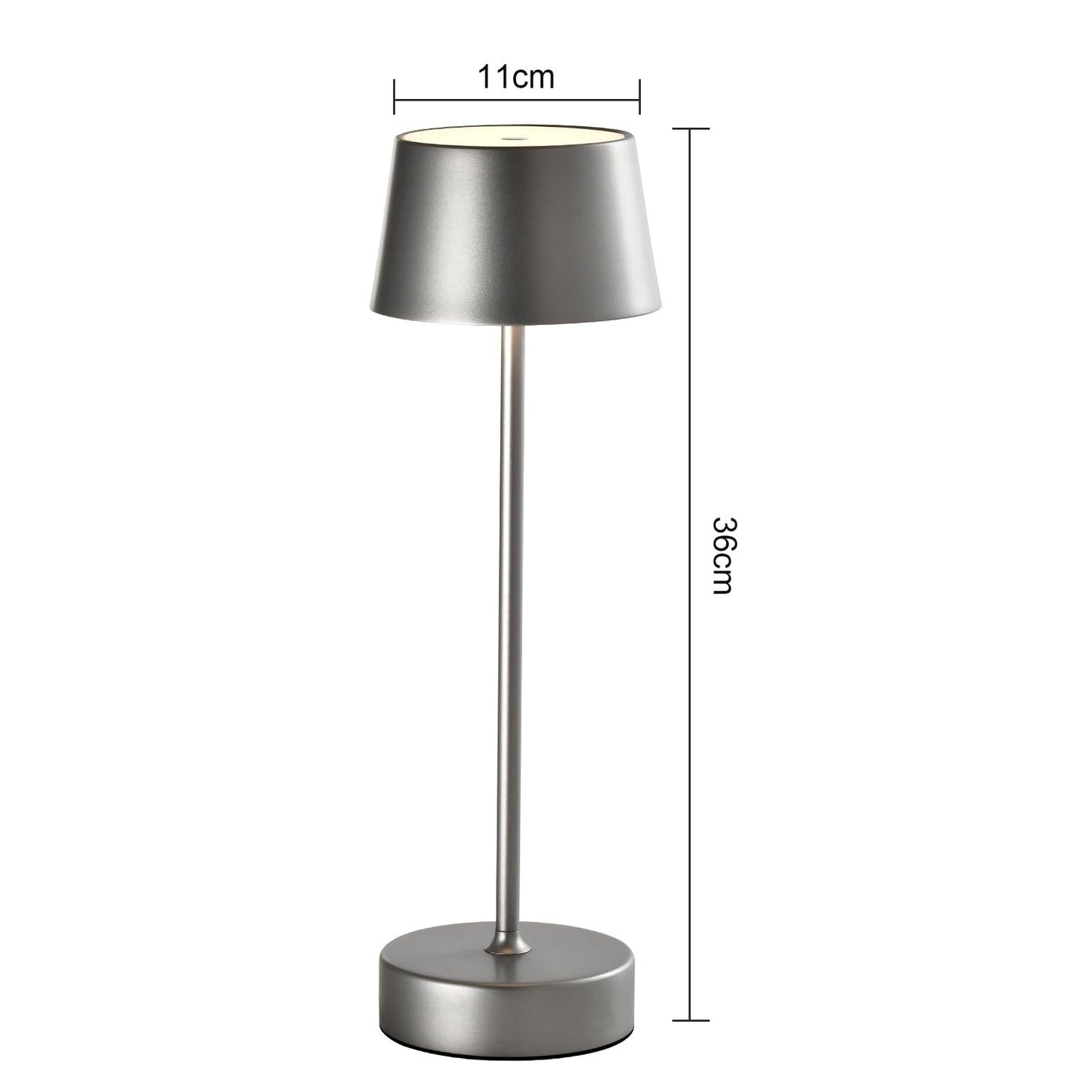 LQWELL® LED Tischlampe Kabellos Akku, Touch Tischleuchte Typ C USB Wiederaufladbar Nachttischlampe Lichtintensität einstellbar für Drinnen Wohnzimmer Schlafzimmer Abendessen Hotel Bar Restaurant