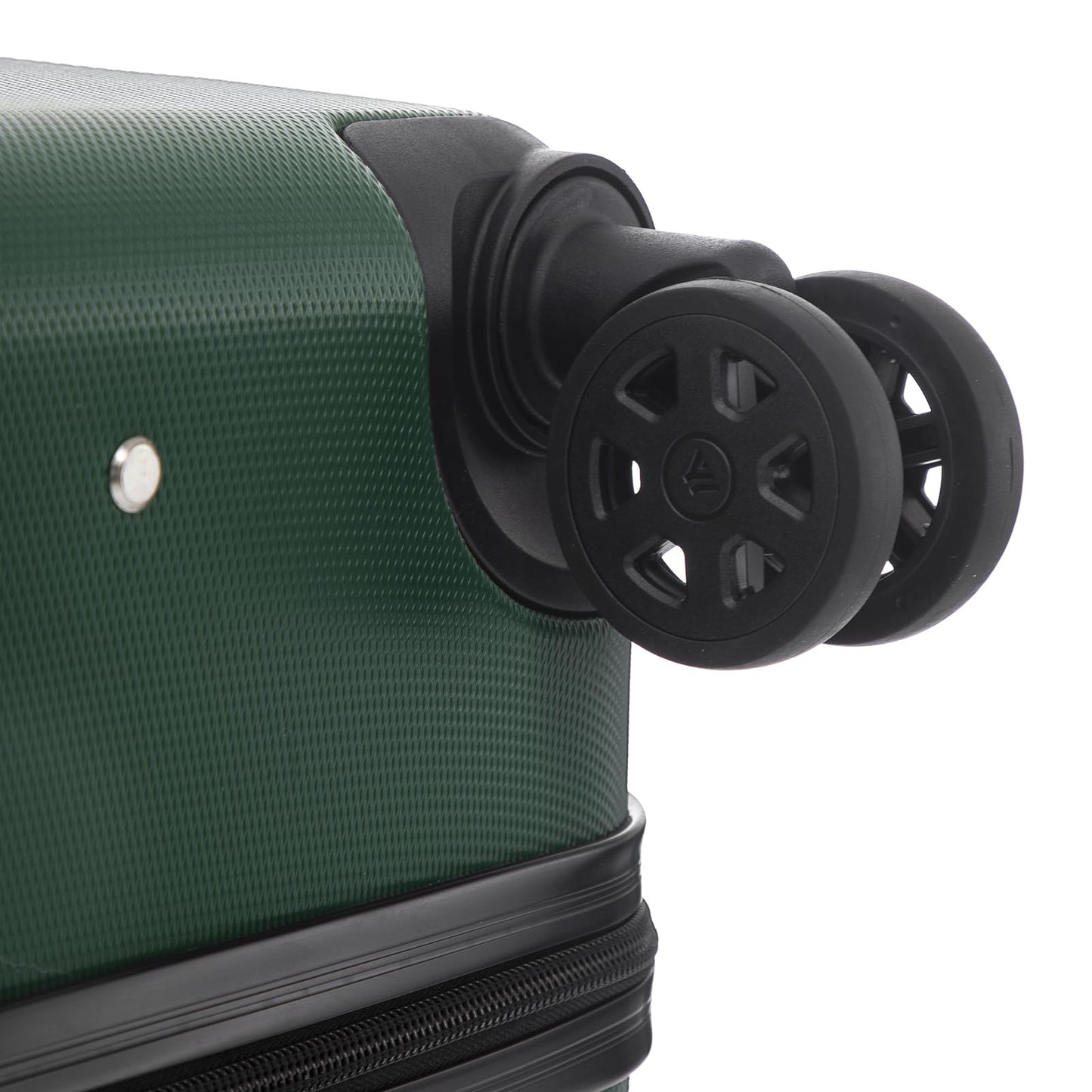 yonsly Koffer Suitcase XL Dunkelgrün, Trolley Reisekoffer, Rollkoffer Handgepäck mit 4 Rollen 360°, ABS Hartschalen, Sicherheitsschloss, Weicher Gummigriff, 210D-Futter