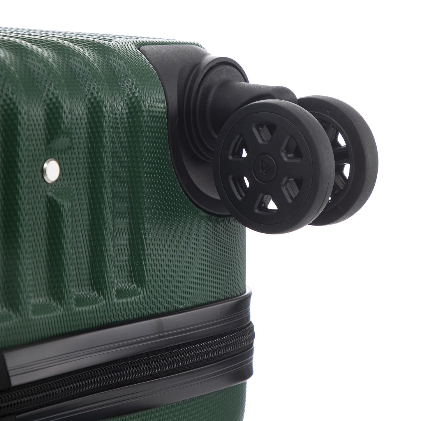 yonsly Trolley Reisekoffer Suitcase, Rollkoffer Handgepäck ABS Hartschalen mit 4 Rollen 360°, Sicherheitsschloss, Weicher Gummigriff, 210D-Futter (L, Dunkelgrün)