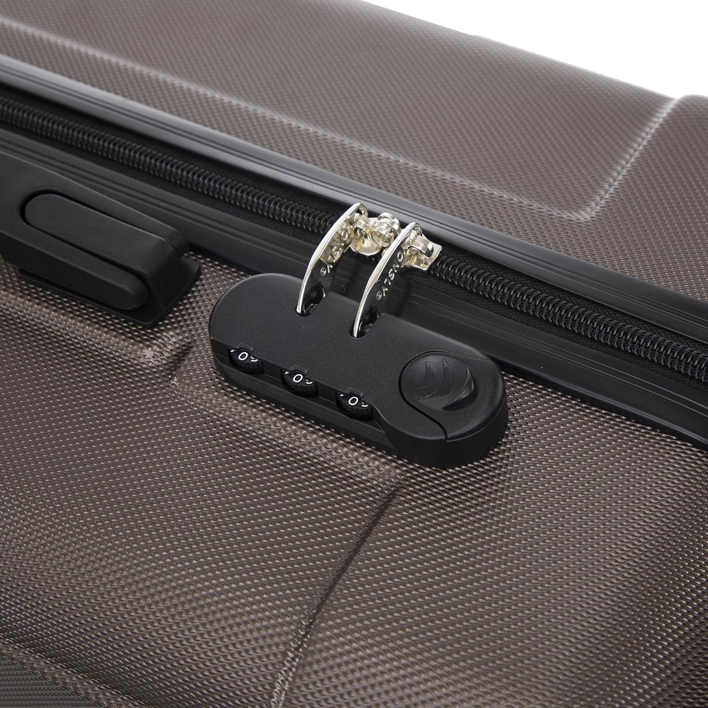 yonsly Koffer Suitcase XL Braun, Trolley Reisekoffer, Rollkoffer Handgepäck mit 4 Rollen 360°, ABS Hartschalen, Sicherheitsschloss, Weicher Gummigriff, 210D-Futter