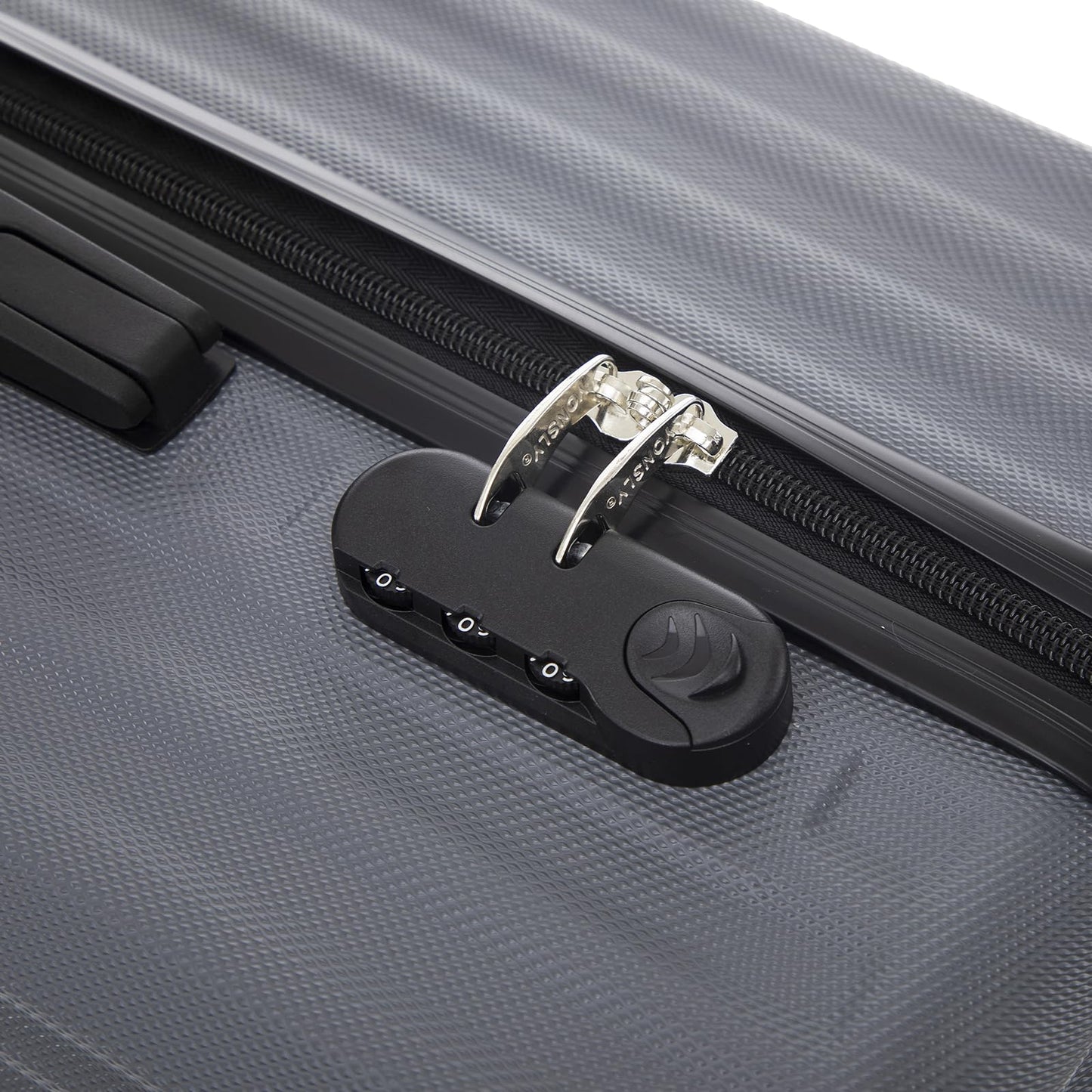 yonsly Trolley Reisekoffer Suitcase, Rollkoffer Handgepäck ABS Hartschalen mit 4 Rollen 360°, Sicherheitsschloss, Weicher Gummigriff, 210D-Futter (S, Grau)