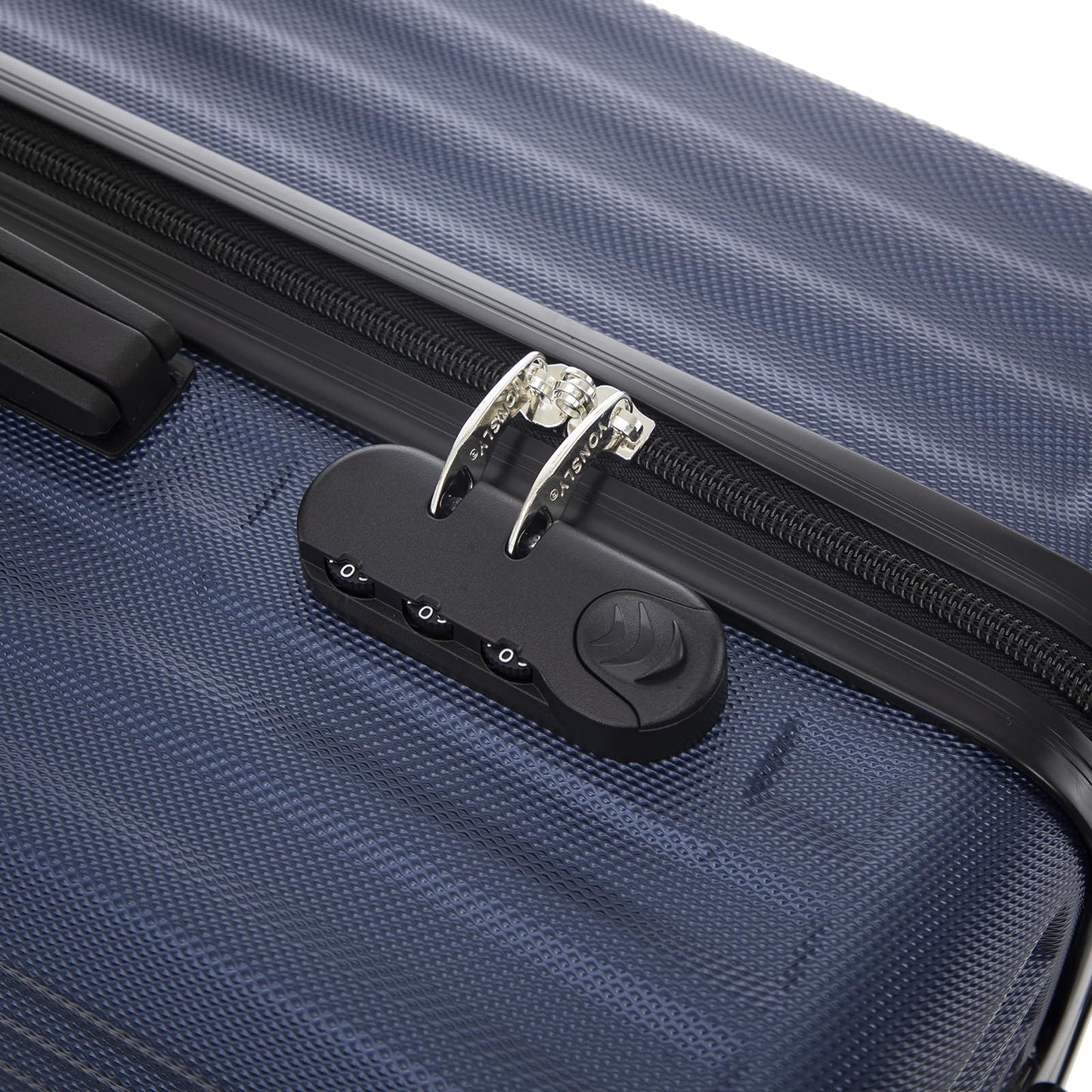 yonsly Trolley Reisekoffer Suitcase, Rollkoffer Handgepäck ABS Hartschalen mit 4 Rollen 360°, Sicherheitsschloss, Weicher Gummigriff, 210D-Futter (S, Dunkelblau)