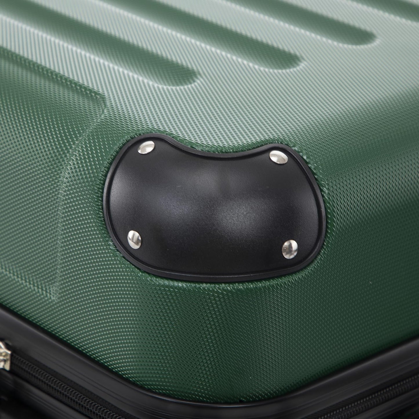 yonsly Koffer Suitcase XL Dunkelgrün, Trolley Reisekoffer, Rollkoffer Handgepäck mit 4 Rollen 360°, ABS Hartschalen, Sicherheitsschloss, Weicher Gummigriff, 210D-Futter