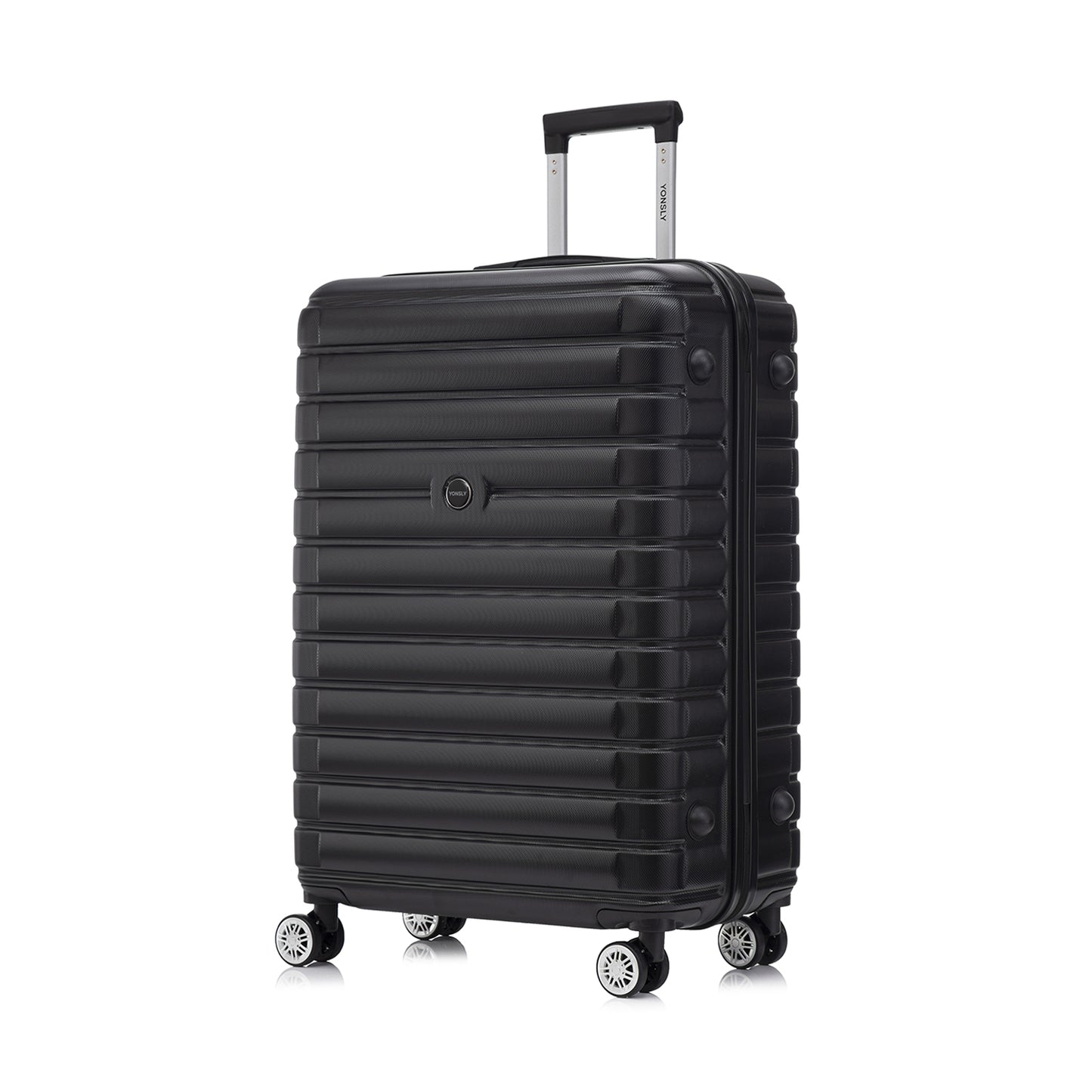 YONSLY® Reisekoffer Trolley Rollkoffer Handgepäck Set, Kabinenkoffer, Travel Koffer Suitcase Hartschalenreisekoffer mit 4 Rollen 360°, Zahlenschloss, Weicher Gummigriff