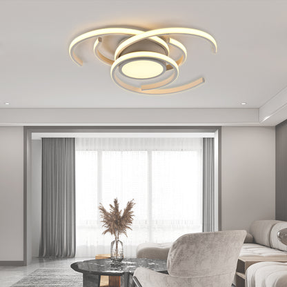 LED-Deckenleuchte mit warmweißem Licht, flaches Runddesign aus Aluminium, Deckenmontage