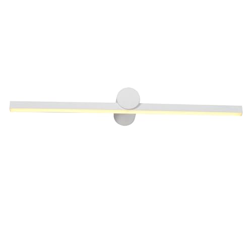 LQWELL® Wall Light Matte Black Metal LED Wall Lamp Indoor Wall Lighting Wall Spot in Retro Industrial Style for Bedroom Living Room Studio Bar Counter Hotel Stairs Hall Cellar,Mattweiß