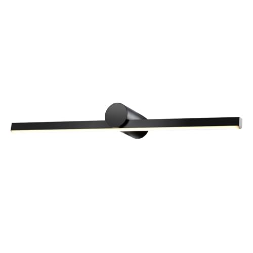 LQWELL® Wandleuchten Innen, LED Wandlampe Wandlicht, Moderne Wandbeleuchtung Wandspot für Schlafzimmer Wohnzimmer Studio Hotel Treppe, Mattschwarz, Glühbirne nicht enthalten, Schwarz