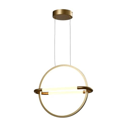 LQWELL® Modern LED Pendant Light, Simple Pendant Light, Suitable for Kitchen, Living Room, Bedroom, Dining Room, Cafe, Metal Pendant Light, Ceiling Light, Gold