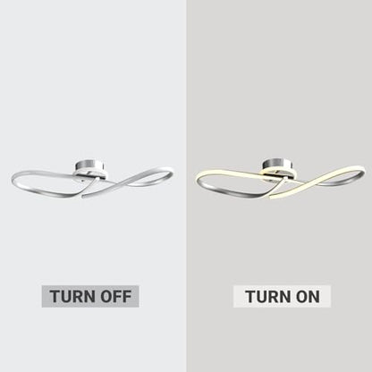 LQWELL ® Ceiling light LED ceiling lamp, 26W 3000K kitchen lamp modern bedroom lamp made of aluminum for living room bedroom kitchen balcony hallway basement office, 680 * 260 * 120mm