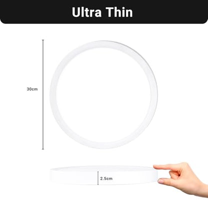 LQWELL® Ceiling Light LED Ceiling Lamp, IP44 Waterproof Bathroom Lamp Round Flat 23W 6000K 2600LM Modern Simple Lamp Thin for Living Room Bathroom Bedroom Kitchen Balcony Basement Office, 300 * 25mm