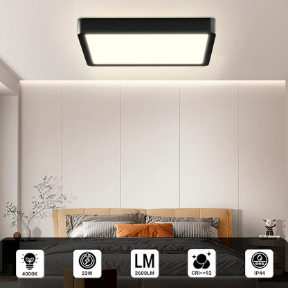 LQWELL® Ceiling Light LED Ceiling Lamp, IP44 Waterproof Bathroom Lamp Square Flat 23W 4000K 2400LM Modern Simple Lamp Thin for Living Room Bathroom Bedroom Kitchen Balcony Basement Office, 300 * 25mm