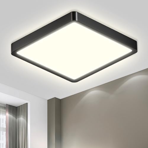 LQWELL® Ceiling Light LED Ceiling Lamp, IP44 Waterproof Bathroom Lamp Square Flat 18W 4000K 1600LM Modern Simple Lamp Thin for Living Room Bathroom Bedroom Kitchen Hallway Basement Office, 220 * 24mm