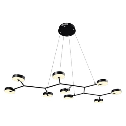 LQWELL® Modern LED Pendant Light, Simple Pendant Light for Kitchen, Living Room, Bedroom, Dining Room, Café, Metal Pendant Light, Ceiling Light, Matte Black