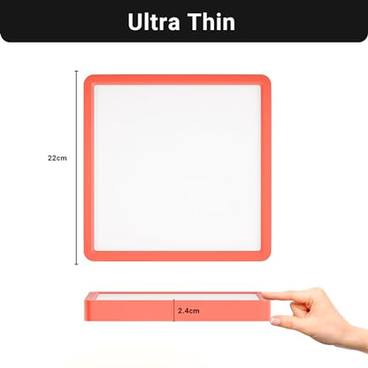 LQWELL® Ceiling Light LED Ceiling Lamp, IP44 Waterproof Bathroom Lamp Square Flat 18W 3000K 1600LM Modern Simple Lamp Thin for Living Room Bathroom Bedroom Kitchen Hallway Basement Office, 220 * 24mm