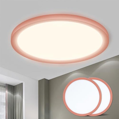 Runde LED-Deckenleuchte mit schmalem Rahmen und gleichmäßig leuchtender Abdeckung