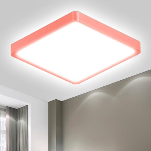 LQWELL® Ceiling Light LED Ceiling Lamp, IP44 Waterproof Bathroom Lamp Square Flat 23W 6000K 2400LM Modern Simple Lamp Thin for Living Room Bathroom Bedroom Kitchen Balcony Basement Office, 300 * 25mm