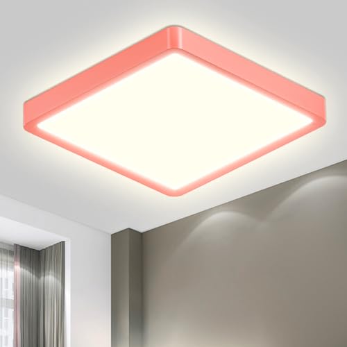 LQWELL® Ceiling Light LED Ceiling Lamp, IP44 Waterproof Bathroom Lamp Square Flat 18W 4000K 1600LM Modern Simple Lamp Thin for Living Room Bathroom Bedroom Kitchen Hallway Basement Office, 220 * 24mm