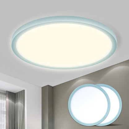 LQWELL® Ceiling Light LED Ceiling Lamp, IP44 Waterproof Bathroom Lamp Round Flat 23W 4000K 2400LM Modern Simple Lamp Thin for Living Room Bathroom Bedroom Kitchen Balcony Basement Office, 300 * 25mm