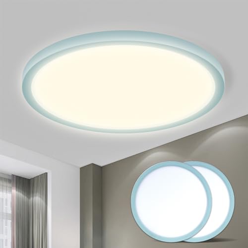 LQWELL® Ceiling Light LED Ceiling Lamp, IP44 Waterproof Bathroom Lamp Round Flat 23W 4000K 2400LM Modern Simple Lamp Thin for Living Room Bathroom Bedroom Kitchen Balcony Basement Office, 300 * 25mm