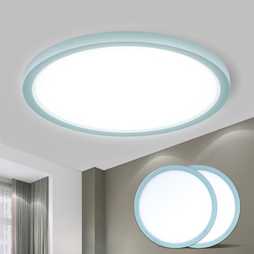 LQWELL® Ceiling Light LED Ceiling Lamp, IP44 Waterproof Bathroom Lamp Round Flat 23W 6000K 2400LM Modern Simple Lamp Thin for Living Room Bathroom Bedroom Kitchen Balcony Basement Office, 300 * 25mm
