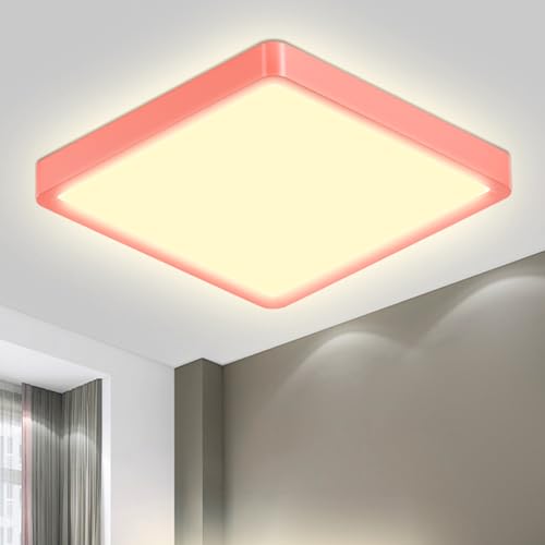 LQWELL® Ceiling Light LED Ceiling Lamp, IP44 Waterproof Bathroom Lamp Square Flat 18W 3000K 1600LM Modern Simple Lamp Thin for Living Room Bathroom Bedroom Kitchen Hallway Basement Office, 220 * 24mm 