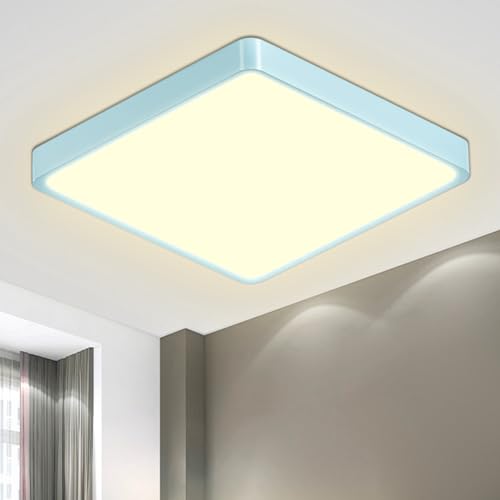 LQWELL® Ceiling Light LED Ceiling Lamp, IP44 Waterproof Bathroom Lamp Square Flat 18W 4000K 1600LM Modern Simple Lamp Thin for Living Room Bathroom Bedroom Kitchen Hallway Basement Office, 220 * 24mm