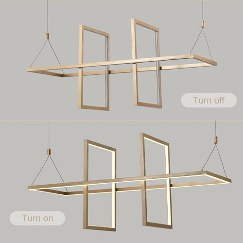 LQWELL® Modern Pendelleuchte Hängeleuchte LED, Minimalist Industrie Pendellampe Vintage Hängelampe für Küche Wohnzimmer Schlafzimmer Esszimmer Cafés, Metall Kronleuchter Deckenlampe, Goldene