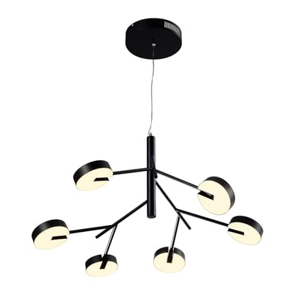 LQWELL® Modern LED Pendant Light, Simple Hanging Lamp for Kitchen, Living Room, Bedroom, Dining Room, Cafe, Metal Pendant Lamp, Ceiling Light, Matte Black