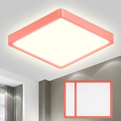 LQWELL® Ceiling Light LED Ceiling Lamp, IP44 Waterproof Bathroom Lamp Square Flat 18W 4000K 1600LM Modern Simple Lamp Thin for Living Room Bathroom Bedroom Kitchen Hallway Basement Office, 220 * 24mm