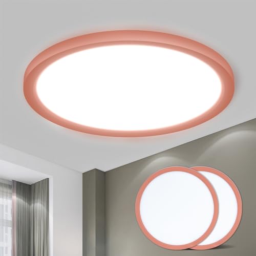 LQWELL® Ceiling Light LED Ceiling Lamp, IP44 Waterproof Bathroom Lamp Round Flat 18W 6000K 1600LM Modern Simple Lamp Thin for Living Room Bathroom Bedroom Kitchen Balcony Basement Office, 220 * 24mm