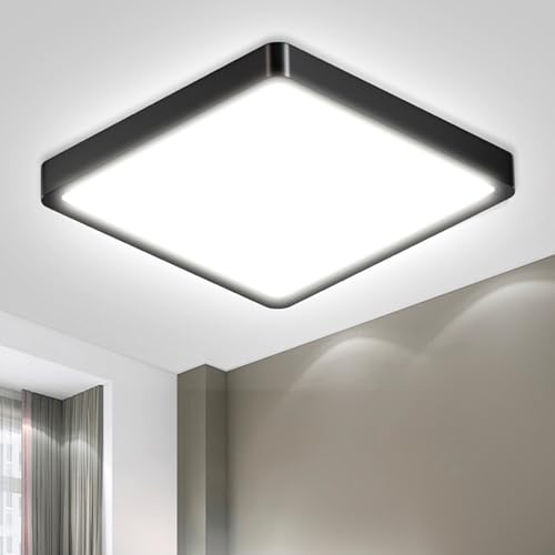 LQWELL® Ceiling Light LED Ceiling Lamp, IP44 Waterproof Bathroom Lamp Square Flat 23W 6000K 2400LM Modern Simple Lamp Thin for Living Room Bathroom Bedroom Kitchen Balcony Basement Office, 300 * 25mm