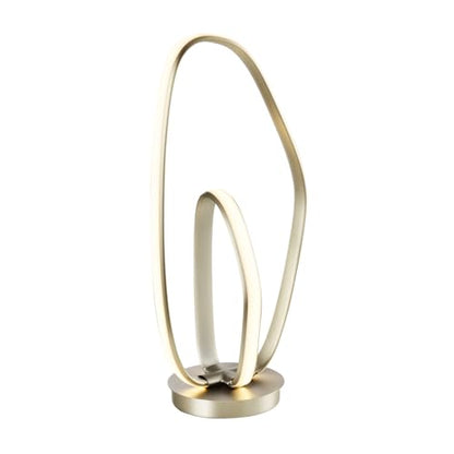 LQWELL® Tischlampe, Modern Minimalistisch Tischleuchte Mattes Sandnickel, LED Nachttischlampe, Metall Schreibtischlampe Esstischlampe für Schlafzimmer Wohnzimmer