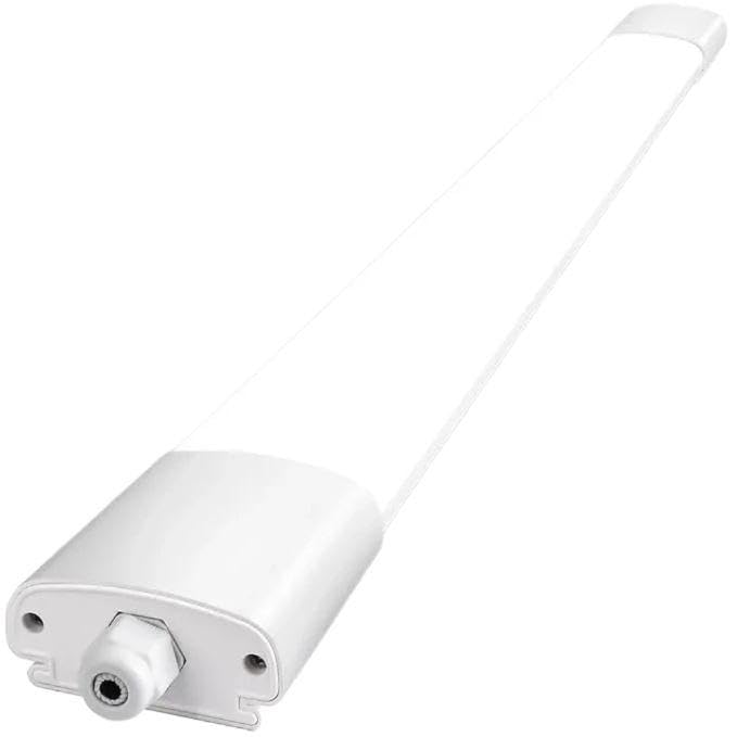 LQWELL LED Feuchtraumleuchte, LED Röhre 150x6.8x5cm IP65 Wasserfest, 45W 5050LM 6500K Kaltweiß, Deckenleuchte Lange als Kellerleuchte, Wannenleuchte, Nassraumleuchte, Garagelampe, Werkstattlampe