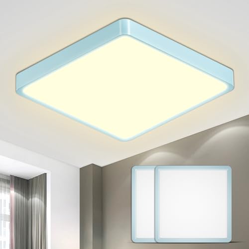 LQWELL® Ceiling Light LED Ceiling Lamp, IP44 Waterproof Bathroom Lamp Square Flat 23W 4000K 2400LM Modern Simple Lamp Thin for Living Room Bathroom Bedroom Kitchen Balcony Basement Office, 300 * 25mm