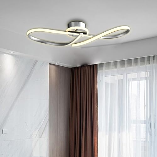 LQWELL ® Ceiling light LED ceiling lamp, 26W 3000K kitchen lamp modern bedroom lamp made of aluminum for living room bedroom kitchen balcony hallway basement office, 680 * 260 * 120mm