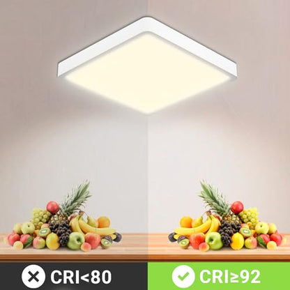 LQWELL® Ceiling Light LED Ceiling Lamp, IP44 Waterproof Bathroom Lamp Square Flat 23W 4000K 2600LM Modern Simple Lamp Thin for Living Room Bathroom Bedroom Kitchen Balcony Basement Office, 300 * 25mm