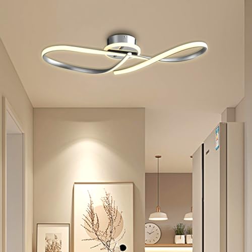LQWELL ® Ceiling light LED ceiling lamp, 26W 3000K kitchen lamp modern bedroom lamp made of aluminum for living room bedroom kitchen balcony hallway basement office, 680 * 260 * 120mm