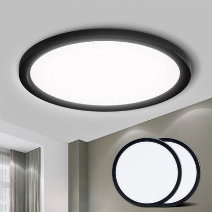 LQWELL® Ceiling Light LED Ceiling Lamp, IP44 Waterproof Bathroom Lamp Round Flat 23W 6000K 2400LM Modern Simple Lamp Thin for Living Room Bathroom Bedroom Kitchen Balcony Basement Office, 300 * 25mm