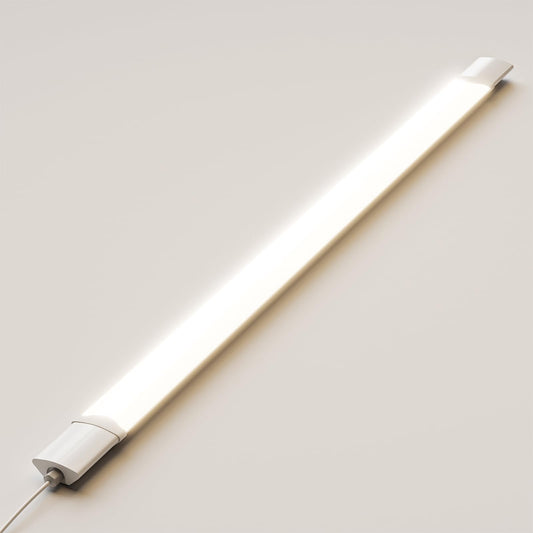 LQWELL LED Feuchtraumleuchte, LED Röhre 120x5.3x3.3cm IP65 Wasserfest, 36W 4050LM 4000K, Deckenleuchte Lange als Kellerleuchte, Wannenleuchte, Nassraumleuchte, Garagelampe, Werkstattlampe