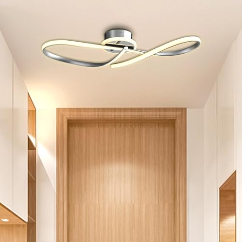 LQWELL ® Ceiling light LED ceiling lamp, 26W 3000K kitchen lamp modern bedroom lamp made of aluminum for living room bedroom kitchen balcony hallway basement office, 680 * 260 * 120mm