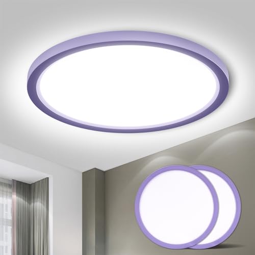 LQWELL® Ceiling Light LED Ceiling Lamp, IP44 Waterproof Bathroom Lamp Round Flat 18W 6000K 1600LM Modern Simple Lamp Thin for Living Room Bathroom Bedroom Kitchen Balcony Basement Office, 220 * 24mm