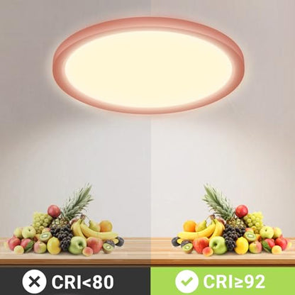 LQWELL® Ceiling Light LED Ceiling Lamp, IP44 Waterproof Bathroom Lamp Round Flat 18W 3000K 1600LM Modern Simple Lamp Thin for Living Room Bathroom Bedroom Kitchen Balcony Basement Office, 220 * 24mm