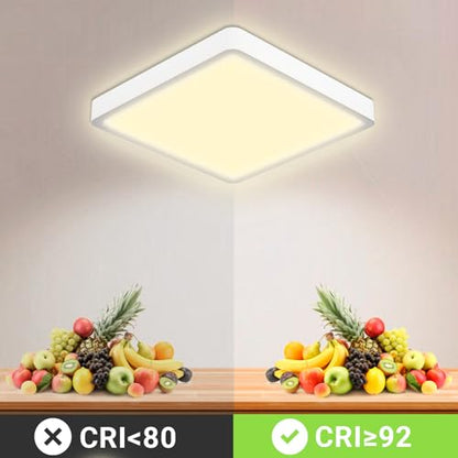 LQWELL® Ceiling Light LED Ceiling Lamp, IP44 Waterproof Bathroom Lamp Square Flat 23W 3000K 2400LM Modern Simple Lamp Thin for Living Room Bathroom Bedroom Kitchen Balcony Basement Office, 300 * 25mm