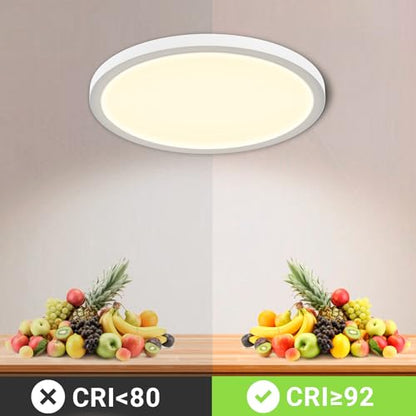 LQWELL® Ceiling Light LED Ceiling Lamp, IP44 Waterproof Bathroom Lamp Round Flat 23W 4000K 2600LM Modern Simple Lamp Thin for Living Room Bathroom Bedroom Kitchen Balcony Basement Office, 300 * 25mm