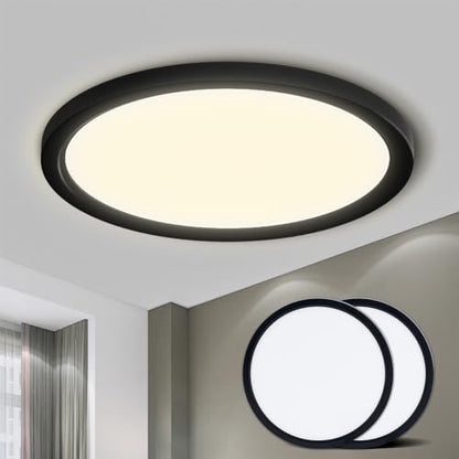 LQWELL® Ceiling Light LED Ceiling Lamp, IP44 Waterproof Bathroom Lamp Round Flat 23W 4000K 2400LM Modern Simple Lamp Thin for Living Room Bathroom Bedroom Kitchen Balcony Basement Office, 300 * 25mm