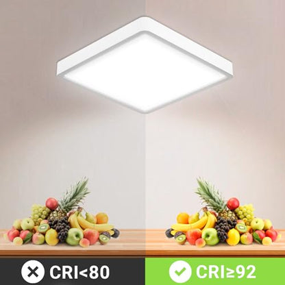 LQWELL® Ceiling Light LED Ceiling Lamp, IP44 Waterproof Bathroom Lamp Square Flat 23W 6000K 2600LM Modern Simple Lamp Thin for Living Room Bathroom Bedroom Kitchen Balcony Basement Office, 300 * 25mm